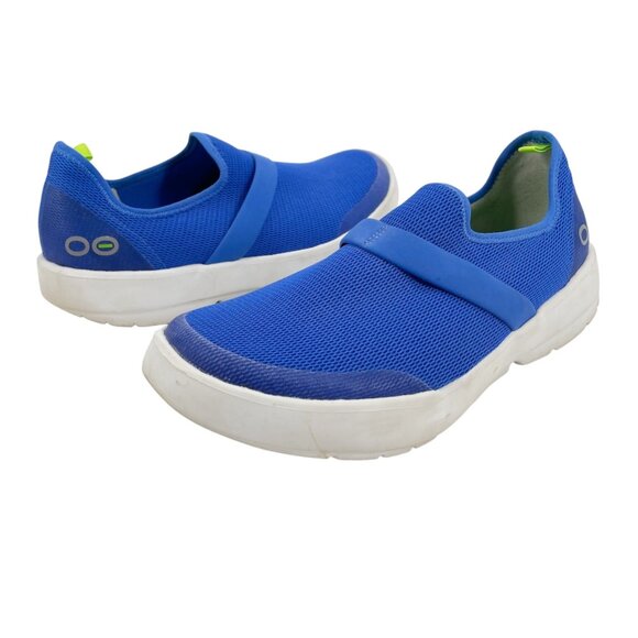 OOFOS Shoes - Oofos OOmg Eezee Recovery Low Mesh Slip On Shoes Orthopedic Blue Womens Size 10